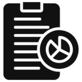 Document with graph symbol